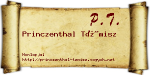 Princzenthal Témisz névjegykártya